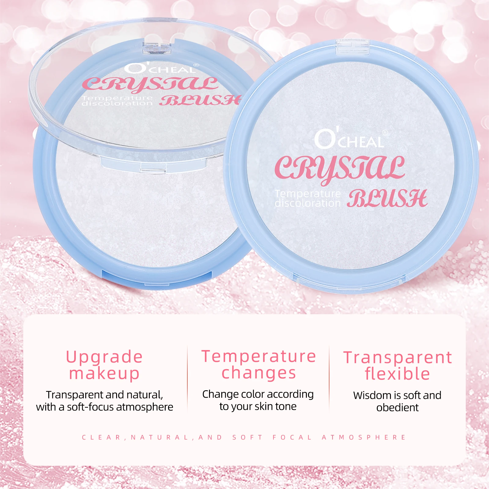 Румяна Ocheal Меняющие Цвет Прозрачные Кристальные Увлажняющие Хайлайтеры