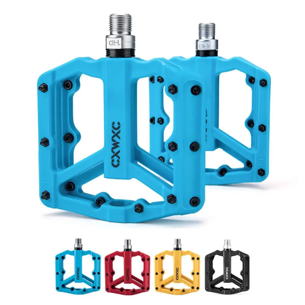 

Велосипедные педали, Нескользящие, водонепроницаемые велосипедные педали, ультралегкие, нейлоновые велосипедные педали, цветные, 9/16 дюйма,...