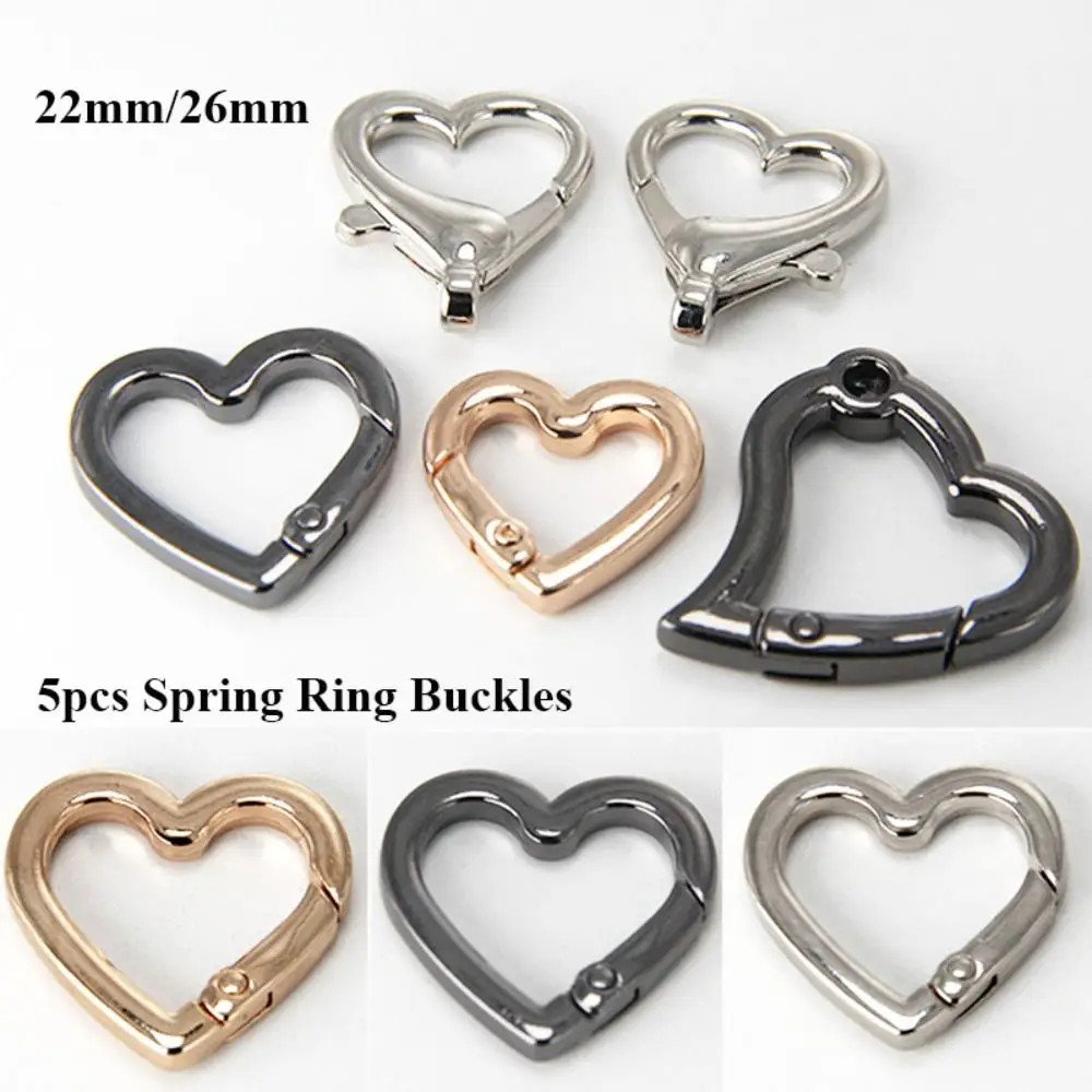 

Zinc Alloy Plated Gate Spring Ring Buckles Clips Carabiner Purses Handbags Heart Push Trigger Snap Hooks Carabiner Bag keychain