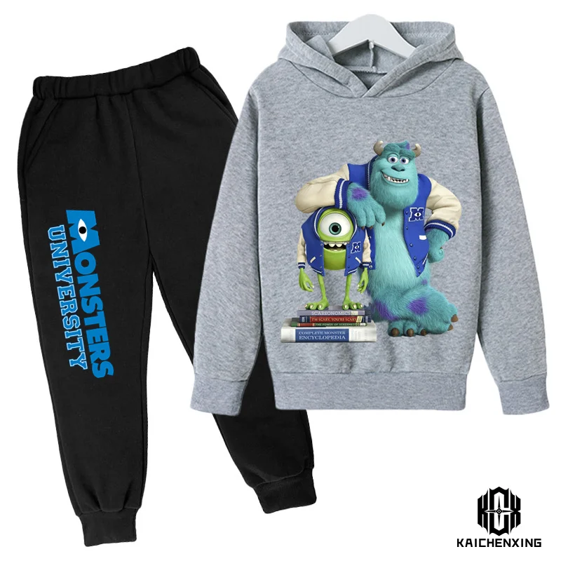 

2023 Disney Monsters, Inc. Children Tracksuit Kids Clothing Sets Baby Sport Suits Hoodies Sweatshirts+Pants Clothes Suit