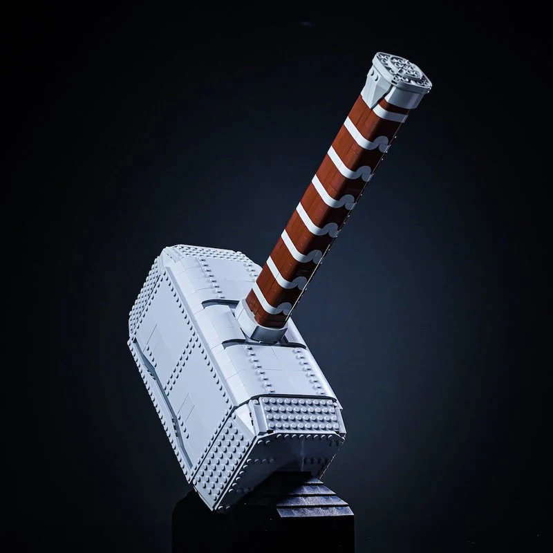 Фото 1597 деталей MOC-конструктор: Молот Героя Грома MJ LNIR, полностью функциональный, модель команды супергероев, строительные блоки, игрушка-замок, подарок №3