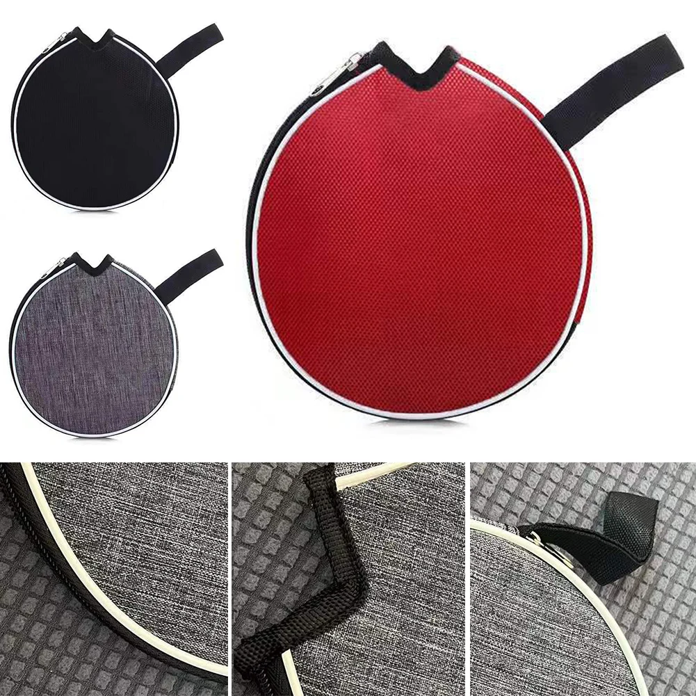 Portable Table Tennis Rackets Bag Semicircle Paddles Case Dustproof Storage Bag Oxford Cloth Protective Case Accessories