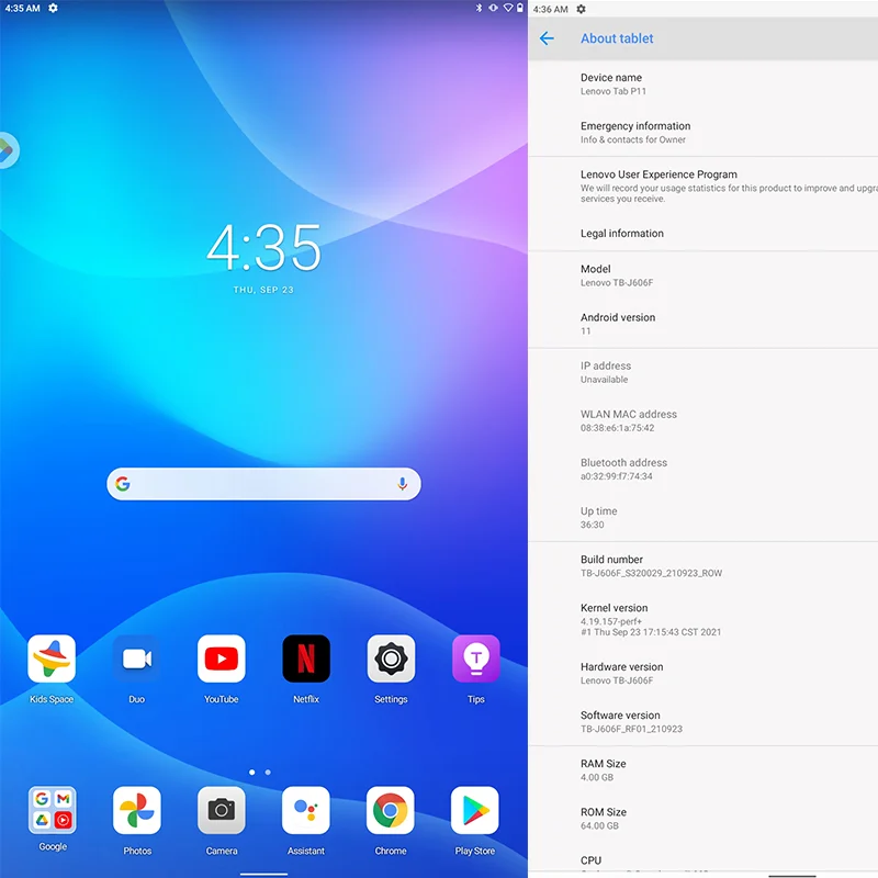 Планшет Lenovo Tab K11 P11 или Xiaoxin Pad 11 глобальная прошивка 2K ЖК-экран планшет Android Snapdragon