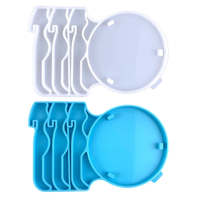 

Подставка под стаканы, клейкая форма «сделай сам», трехмерный Треугольный Кронштейн, подставка для хранения, поднос под стакану, силиконова...