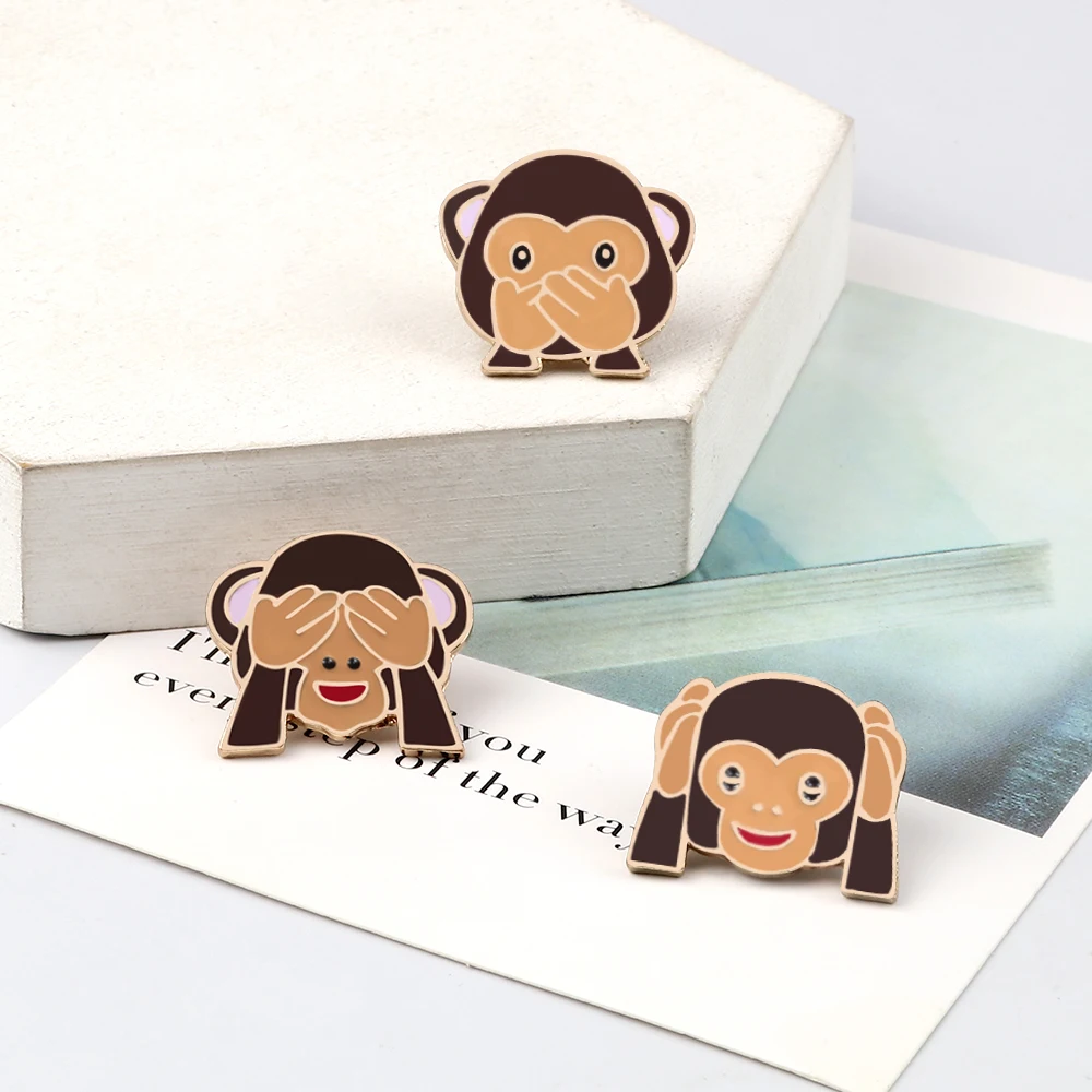 2-9 шт./компл. эмалированные булавки высокого качества с изображением обезьяны