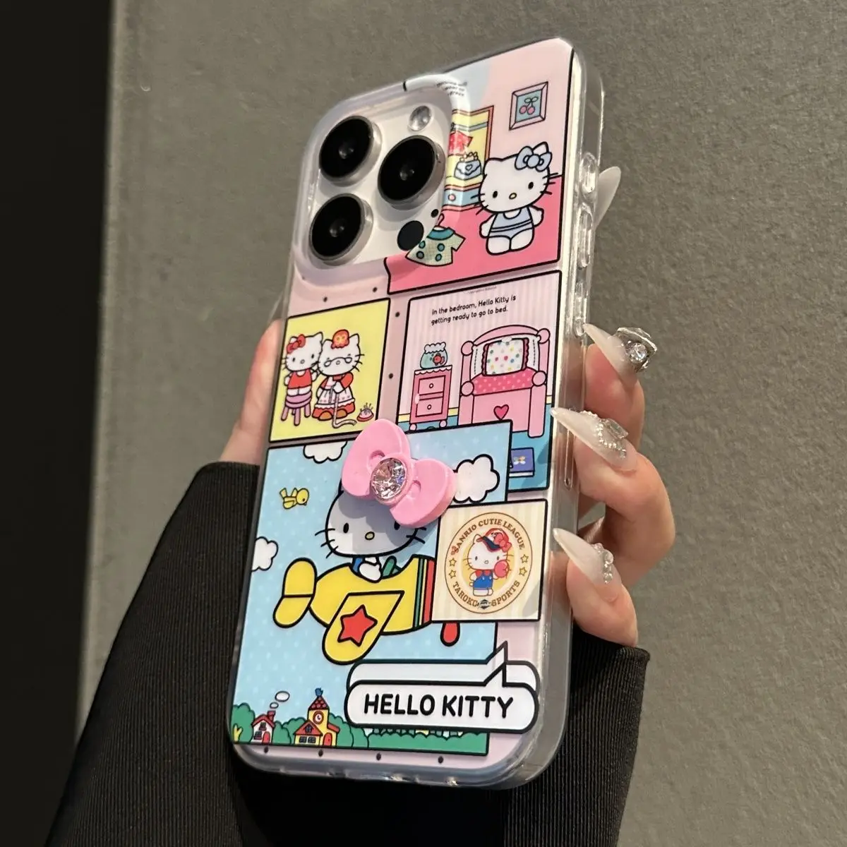 Чехол для телефона Sanrio с рисунком Hello Kitty iPhone 15 14 13 12 11 Pro Max XR XS MAX 7 8 Plus Y2K