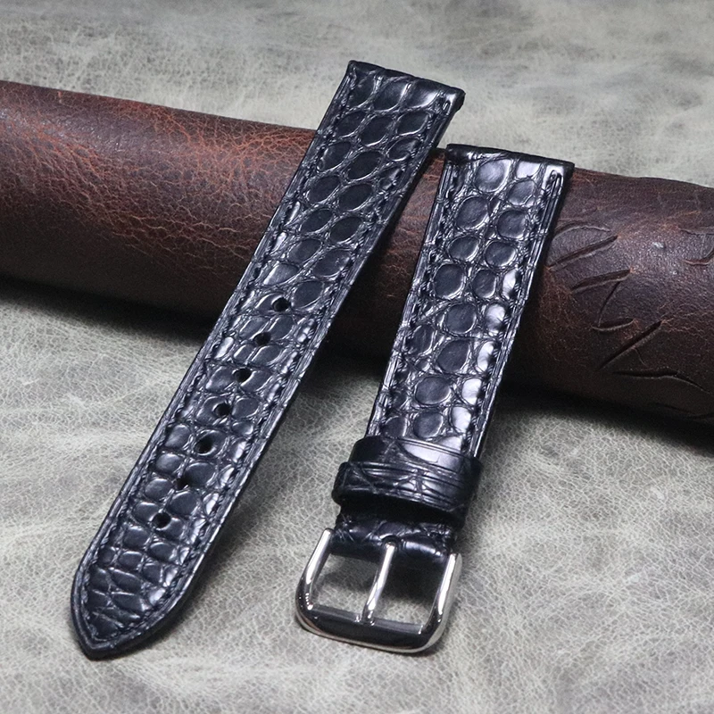 18mm 19mm 20mm 22mm Thin Style High Quality Strap Soft Crocodile Skin Belt Genuine Leather Comfortable Genuine Product WatchBand