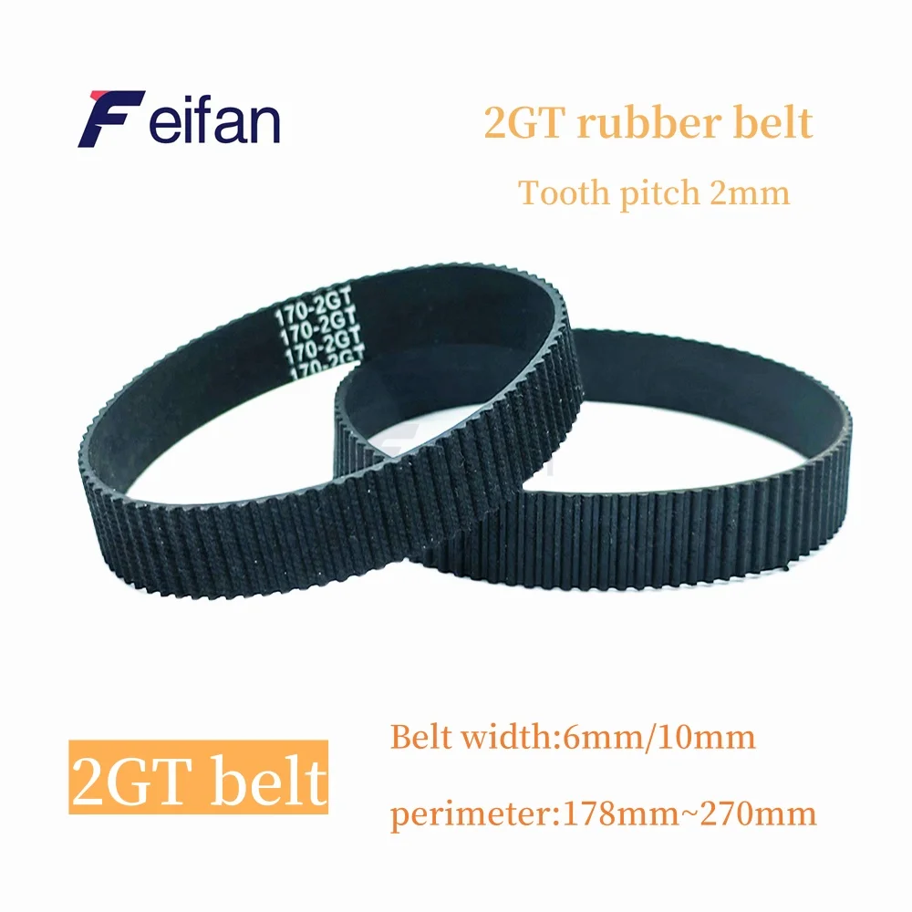 

Резиновый зубчатый ремень 2GT 6/10 мм черный 2 метра