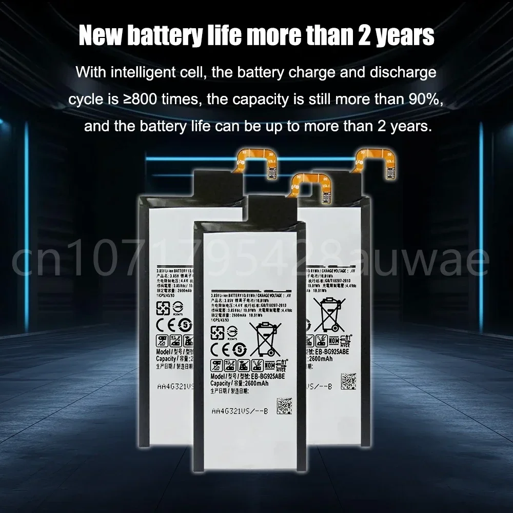 Оригинальный аккумулятор EB-BG925ABE 2600 мАч для Samsung GALAXY S6 Edge G9250 G925FQ G925S S6Edge G925A