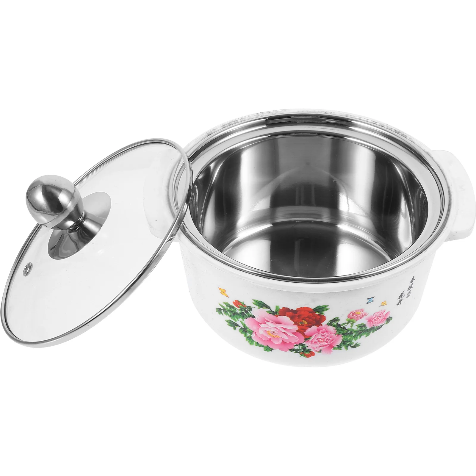 

Stew Pots Lids Soup With Cover Small For Cooking Peony Sauce Pans Pasta Stove Stainless Steel Top Hotpot