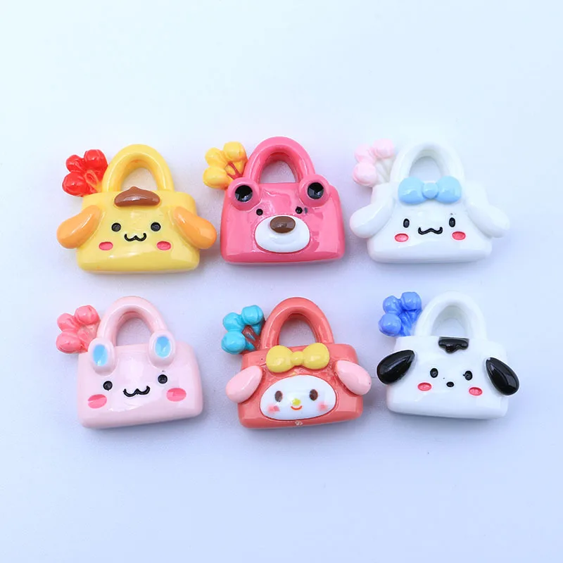 

10pcs Kawaii Anime Sanrios Cartoon Handbag Shape Resin Patch DIY Decor Phone Shell Patch Hair Accessories Jewelry Materials Toys
