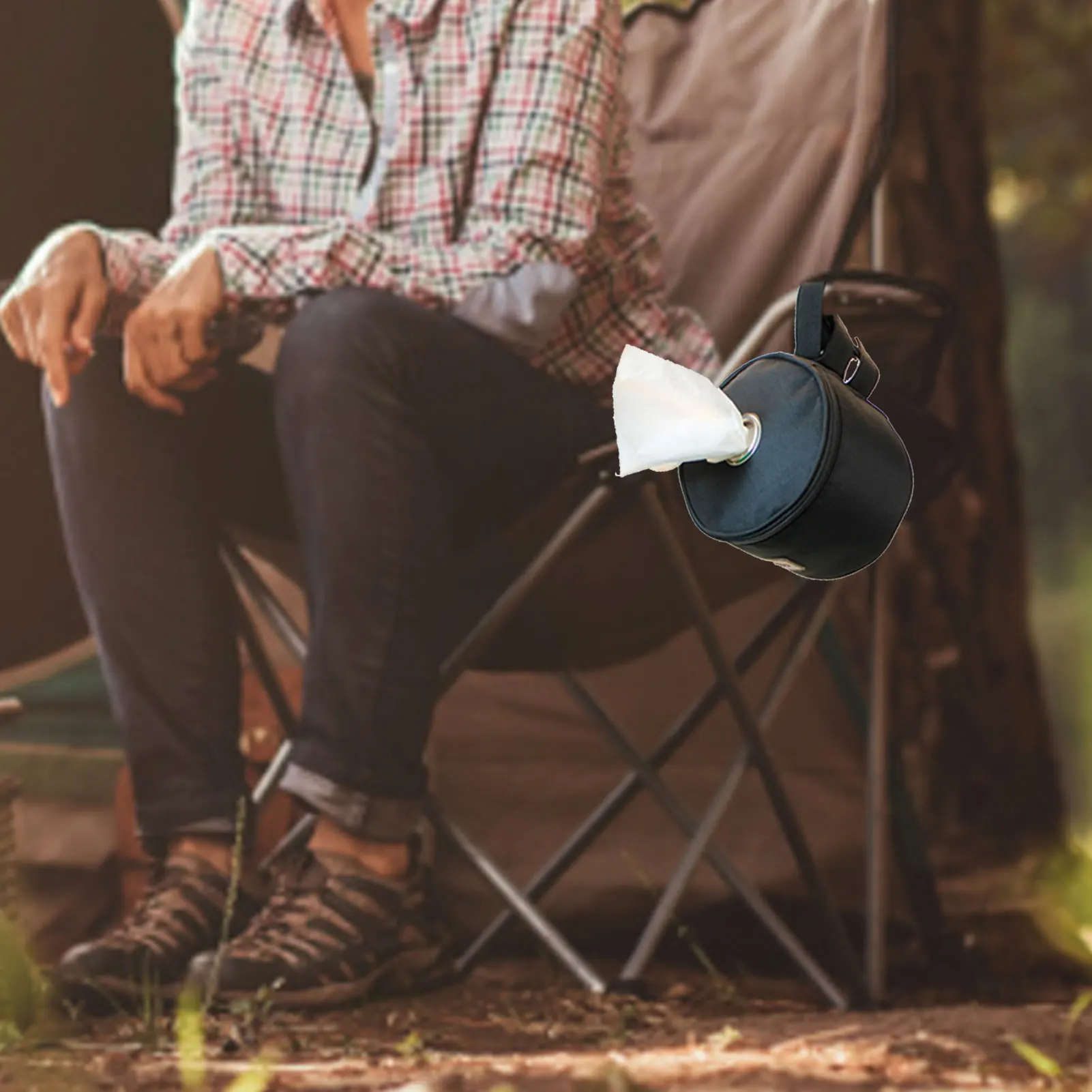 

Сумка для хранения салфеток, портативный держатель рулона туалетной бумаги для кемпинга, водонепроницаемая ткань Оксфорд, рулон бумаги, че...