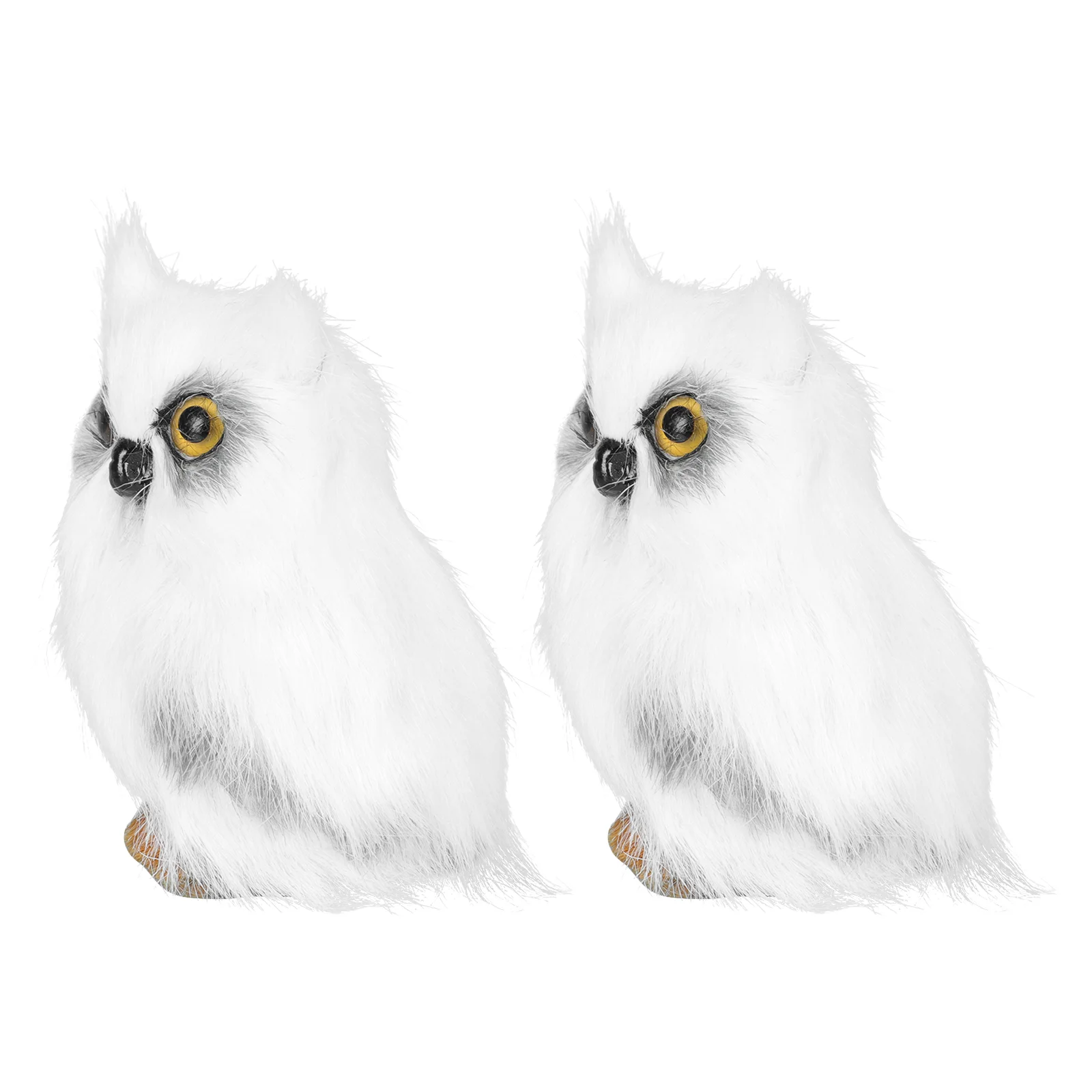 

Owl Ornament Christmas Tree Furry Plush Hanging Decor Decoration Desktop Figurine Bird Sculpture Statue Pendant Woodland Animal