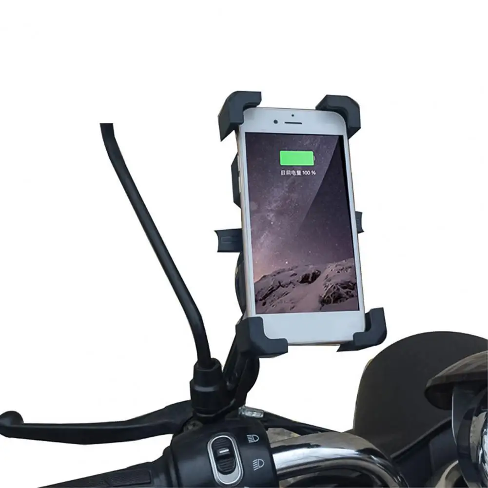 

Нескользящая стильная мотоциклетная подставка для телефона Беспроводное зарядное устройство прочное крепление для телефона сильная прак...