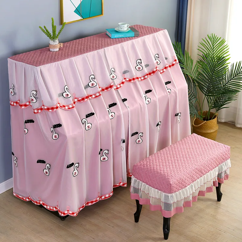 

New All Inclusive Piano Cover with Stool Cover Style Contains Romantic Cartoon European Dust-Proof Cover Piano Protective Cover