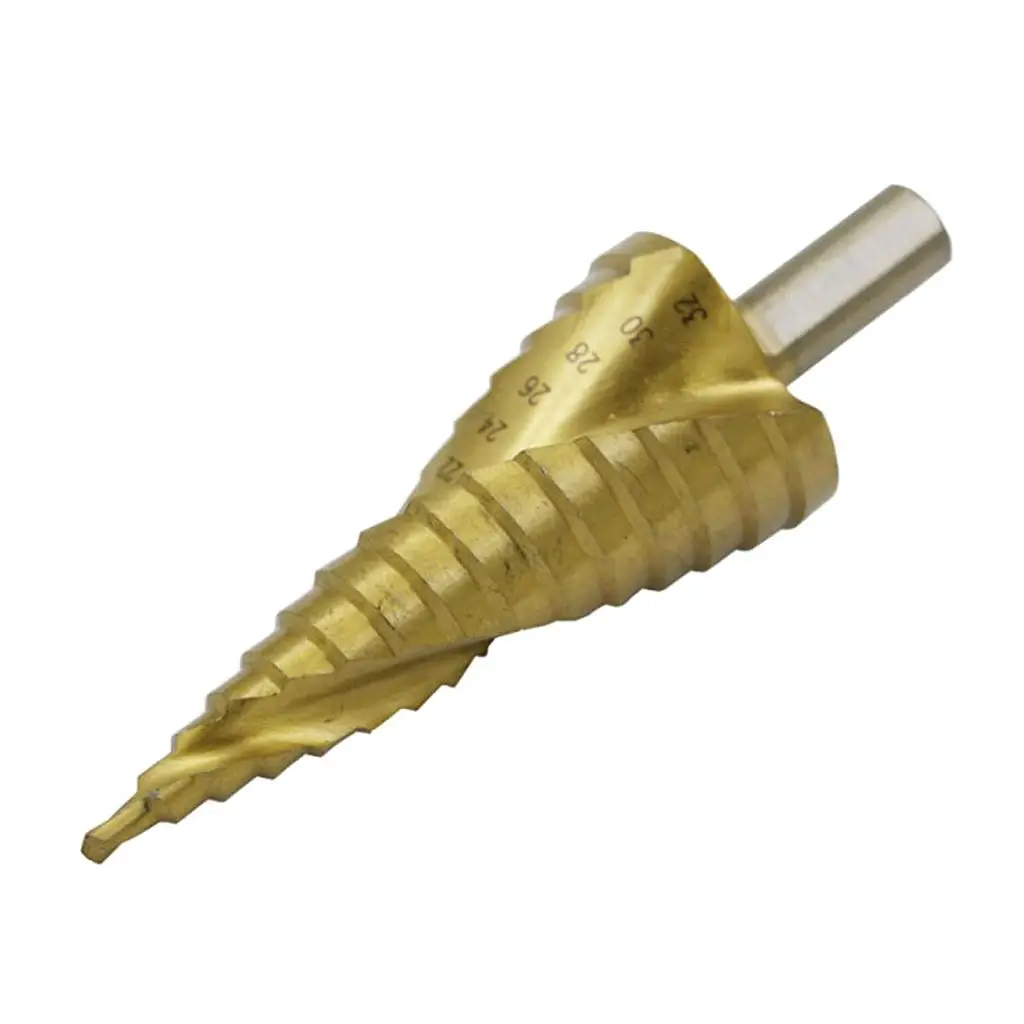 

4-32mm Steel Cone Step Drill Bit 15size Industrial Drilling Wood Working Kit