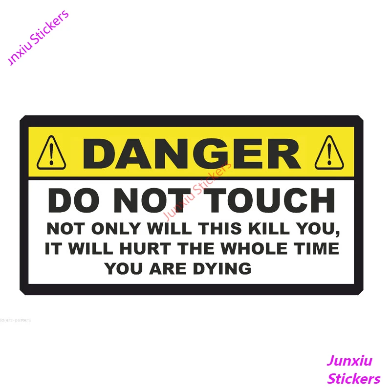 

YJZT 14.5CM*7.5CM DANGER Funny NOT ONLY WILL THIS KILL YOU Decorate Car Sticker Decal PVC 12-0919