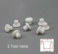 2 7mm 14mm food grade silicone rubber stopper blanking solid hole plugs high temp 250%c2%b0c shock pad sealing bungs white