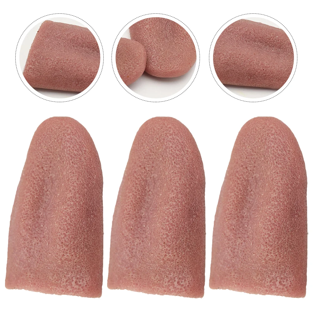 

3pcs Artificial Simulation Tongue Props Tricky Tongues Model Halloween Party Prank Props