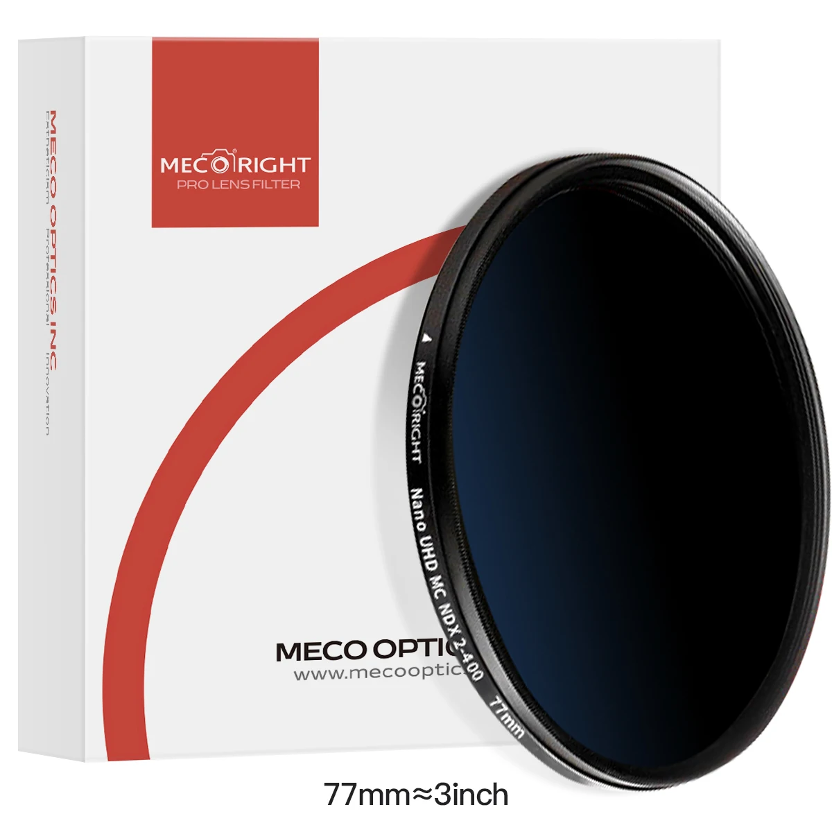 

Mecoright MC ND2-ND400 filter Variable Neutral Density Adjustable Fader For Canon Sony Nikon Fuji Camera Lens 49/58/67/77/82mm