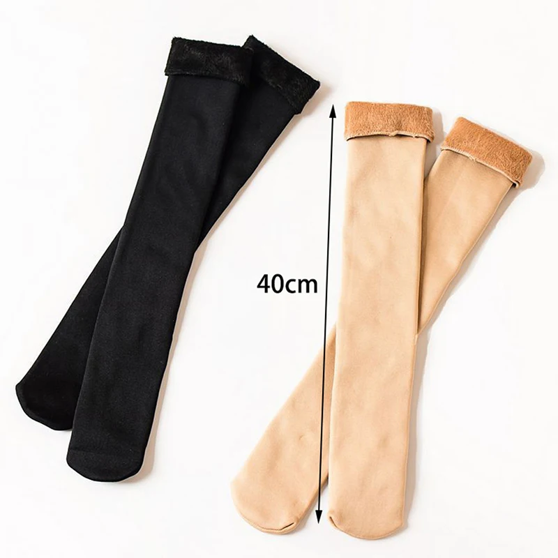 

Men Women Socks Winter Warm Snow Socks Thickened Socks Add Velvet Solid Ankle Leg Harajuku Kawai Sox