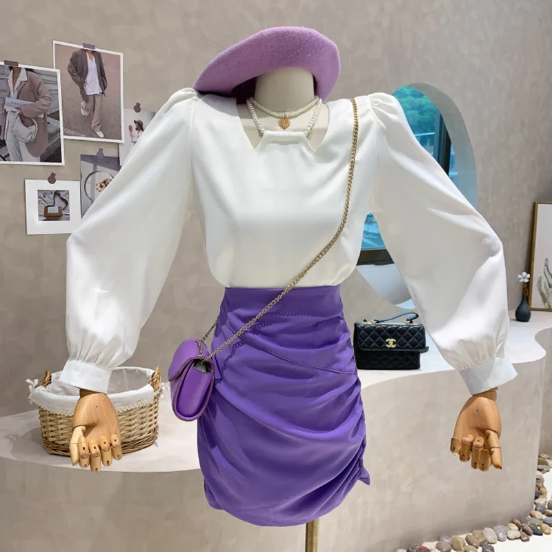 

Нишевый дизайн, новая женская одежда, весна 2022, рубашка с длинным рукавом и жемчужным воротником, женские топы, блузки, Женская сорочка