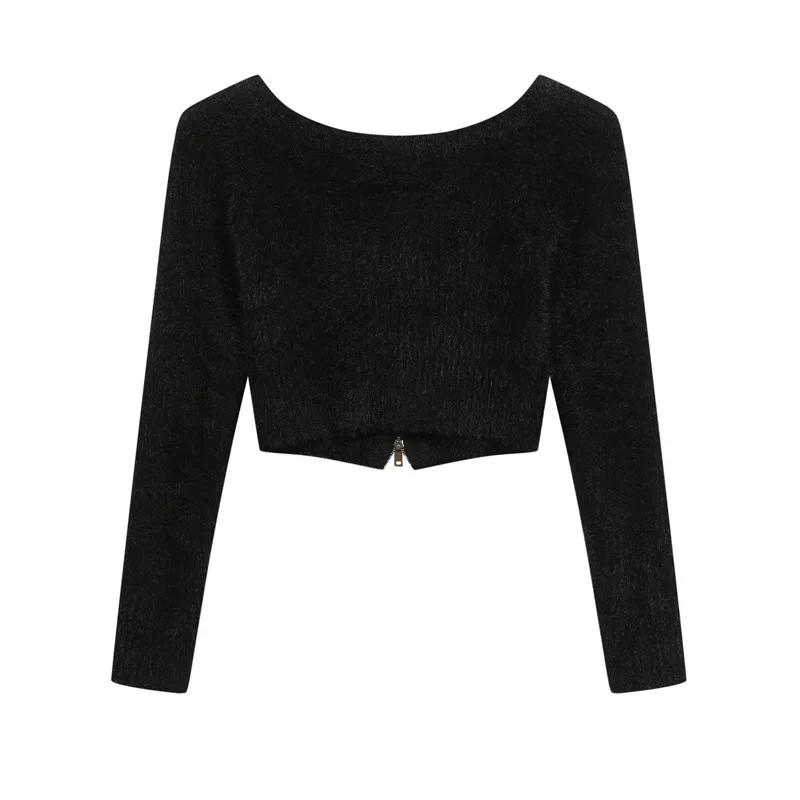 Tangshu модный 2024 осенний новый укороченный с открытыми плечами уникальный дизайн