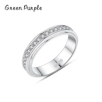 green purple delicate shiny zircon finger rings romantic s925 sterling silver jewelry couple ring for wedding engagement gift