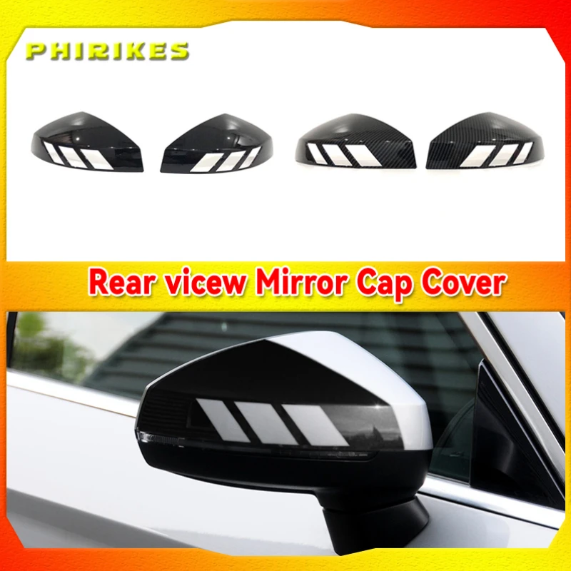 

For Audi A3 S3 8V RS3 2013 2014 2015 2016 2017 2018 2019 RearView Mirror Case Cover Carbon fiber pattern or Black Cover
