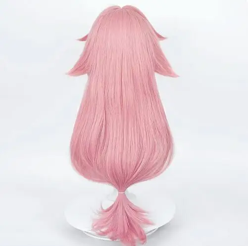 Парик Alacos Pink Yae Miko для женщин длинные парики косплея аниме жаропрочные розовые