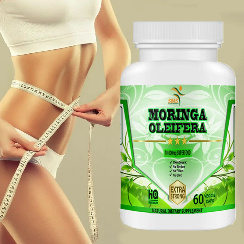 

2 X Moringa Oleifera Organic Leaf Extract 10,000mg Serving 100% Pure 60 Caps/bottle Anti-oxidation Weight Loss