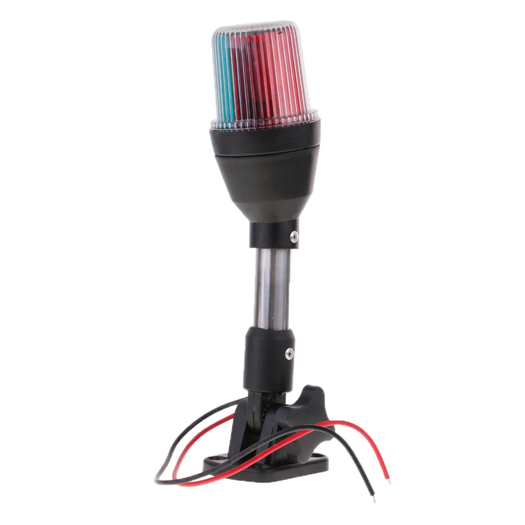 

12V Marine Boat Three-Color Red Green White LED Anchor Light Stainless Steel