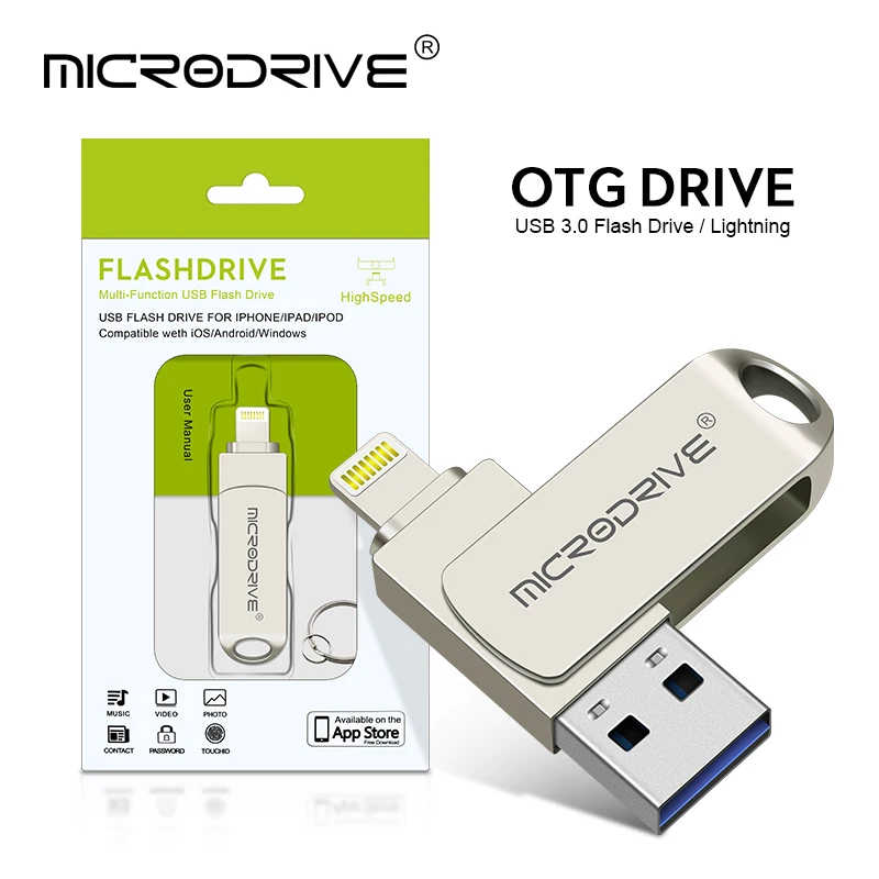 Usb 3.0 флеш-накопитель для iPhone 6/6s/Plus/7/7plus/8/X Usb/Otg/Lightning 2 в 1 |