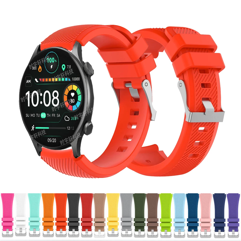 Ремешок силиконовый для смарт-часов Haylou Solar Plus RT3 спортивный браслет RT2/GST Lite/GS/RS3