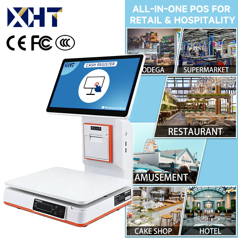 Фото POS-терминал для оплаты 15,6 дюйма, разрешение 1366x768, 8 ГБ ОЗУ, 128 ГБ SSD, ОС Windows, процессор, Wi-Fi 6, Bluetooth 5.2 №3