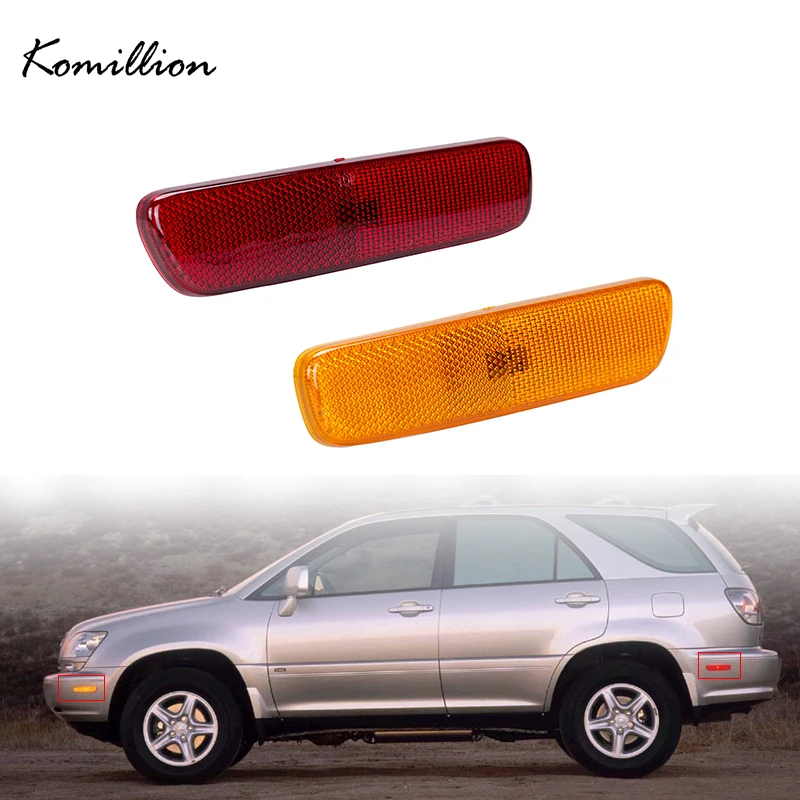 Car Front Bumper Side Marker Turn Signal Lamp Yellow Red Indicator Light 12V for Lexus RX300 RX 300 1999 2000 2001 2002 2003