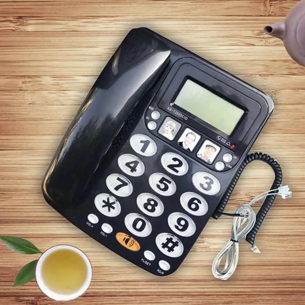 

KX 2035CID Office Landline Caller ID Big Button Corded Telephone Fast Dial Business Home Phone Loud Sound FSK DTMF Call Memory