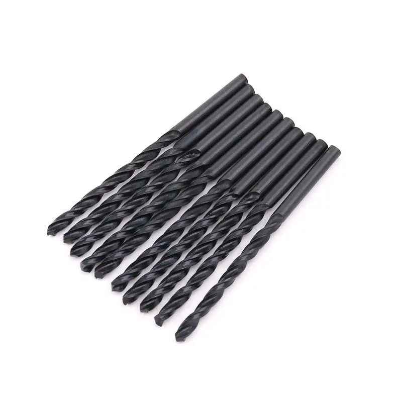 

67JE Manual Black Coated Woodworking Twist Drills Bit DIY Wood Metal Drilling