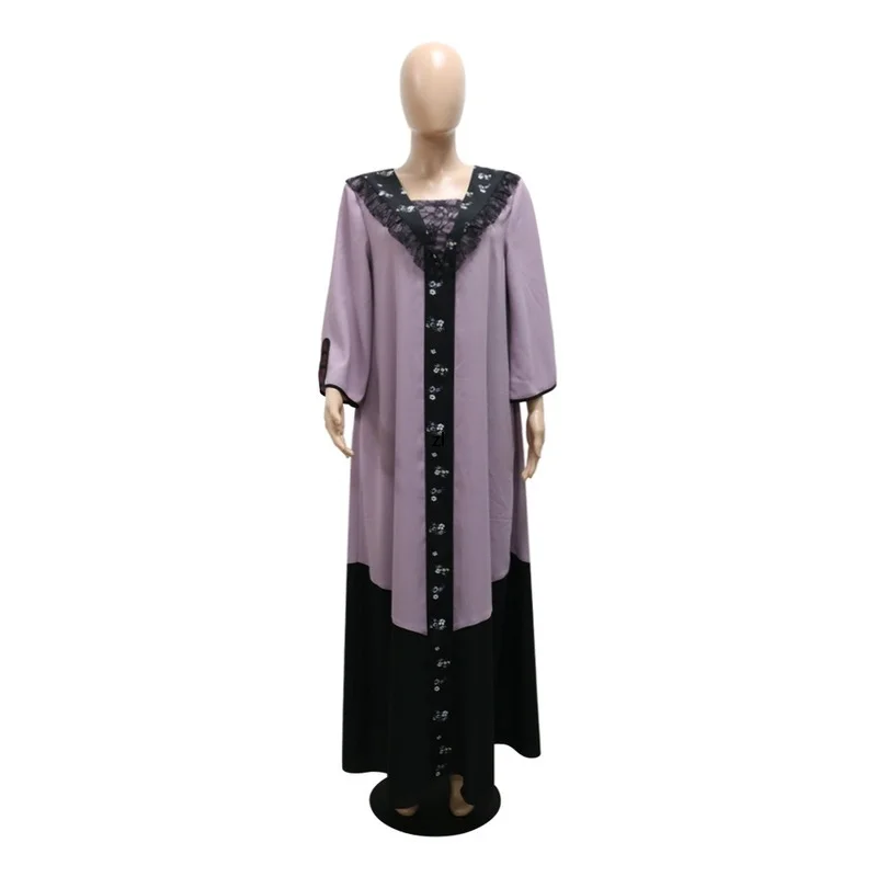 Casual arabic muslim dress fashion abayas for women dubai 2022 femme kaftan islam clothing