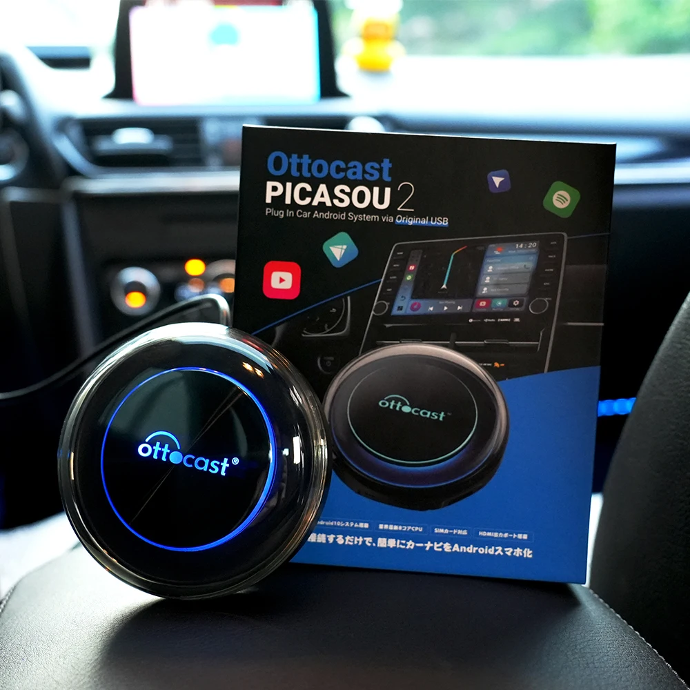 

Ottocast Picasou 2 Apple CarPlay Android TV box,Wireless CarPlay,Android Auto,Netflix,Youtube,Spotify car radio Android 10