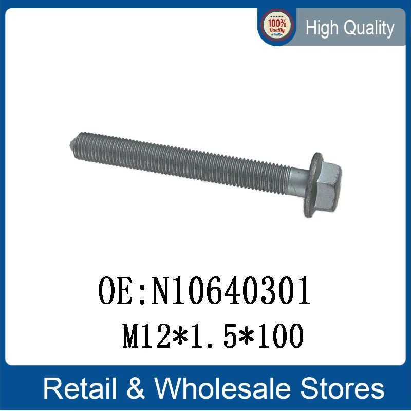 

Винт с плоской головкой N10640301 M12 * 1,5*100 для VW Tiguan Passat Golf Jetta AUDI A3 A5 A8 TT N 106 403 01 M12 * 1,5*100m m12x1, 5x100
