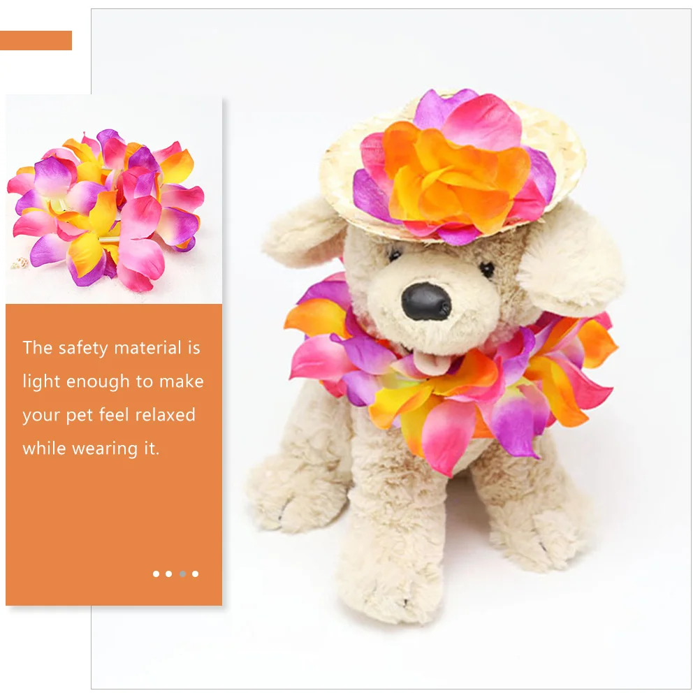 Гавайская соломенная шляпа рубашка реквизит для фотосессии одежда собак летний