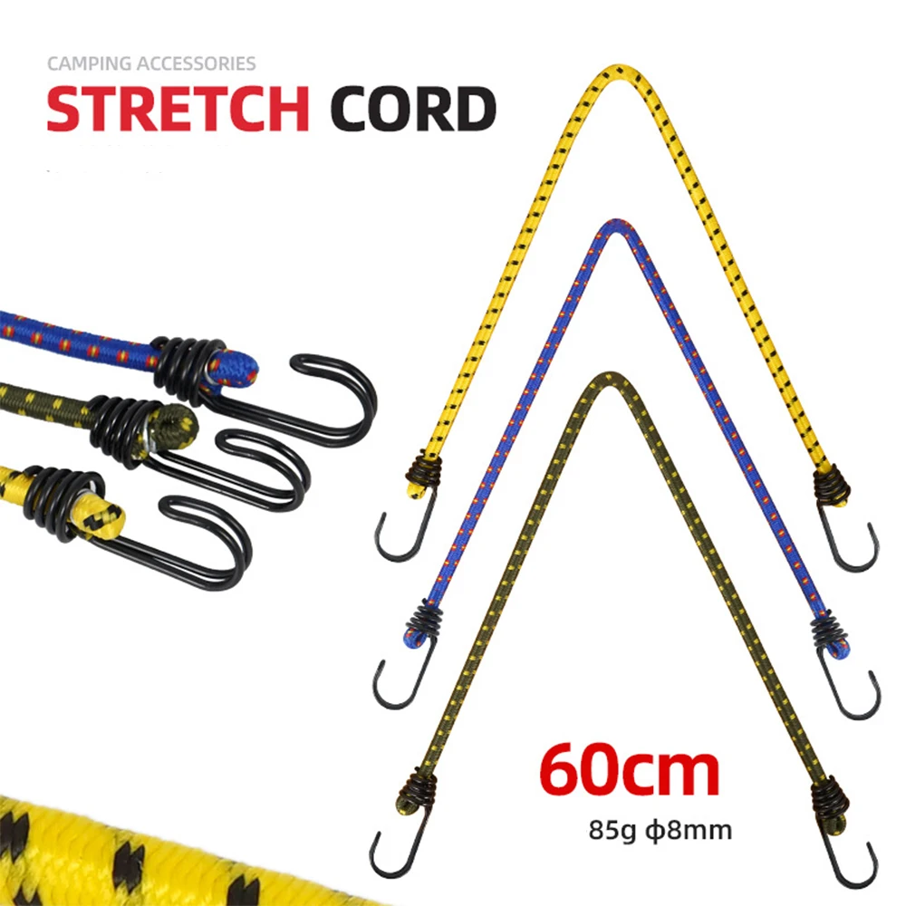 

Outdoor Lashing Rope Thick Elastic Tent Rope High Stretch Clothesline Camping Luggage Packing Rope Outdoor Camping Tools