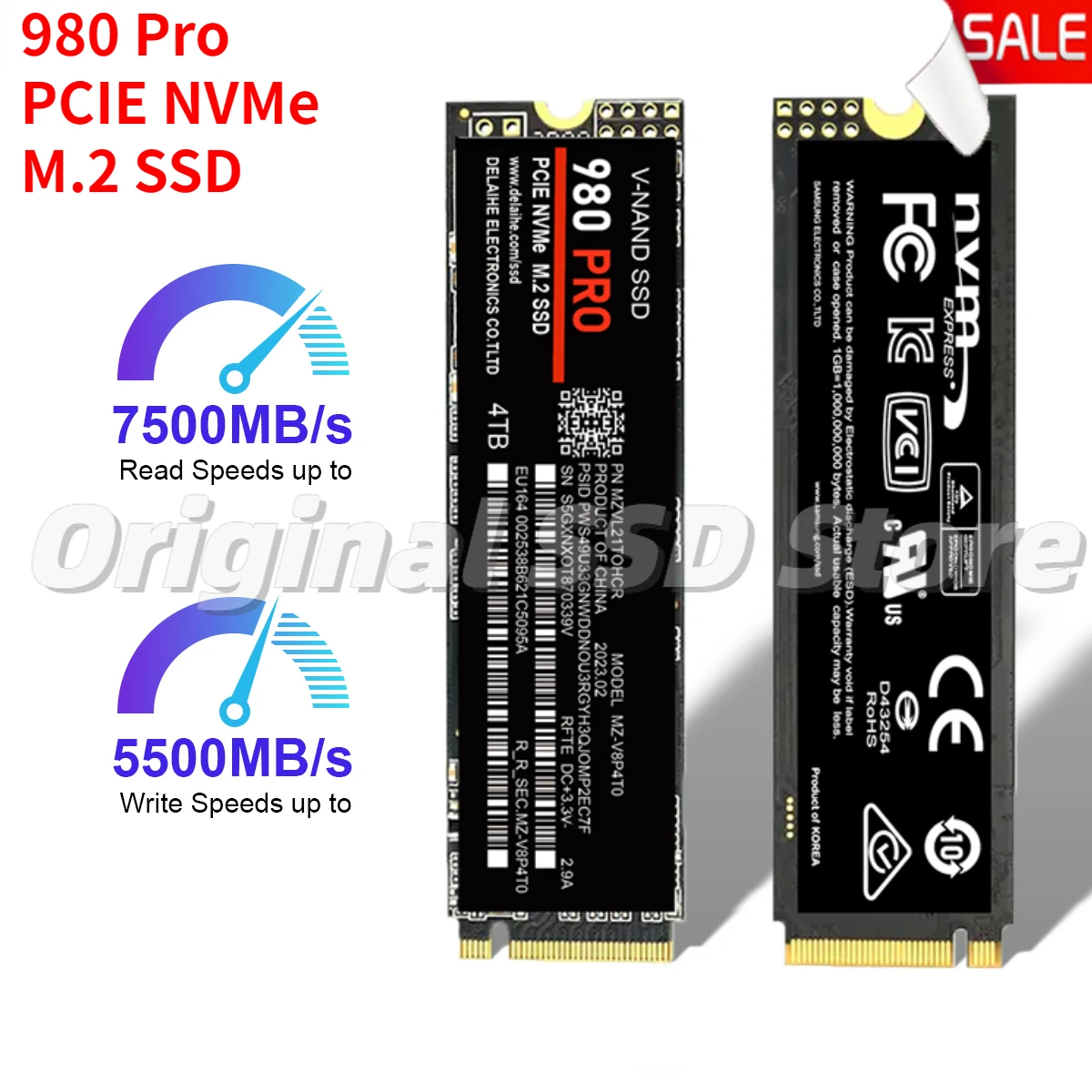 

Ssd M2 Nvme 4tb Ssd 2tb 2280 Nvme M2 Pcie4.0 7500mb/s Diy Games Computer Ssd Steam Deck SSD Sata for Laptops Netobook PS4 PS5