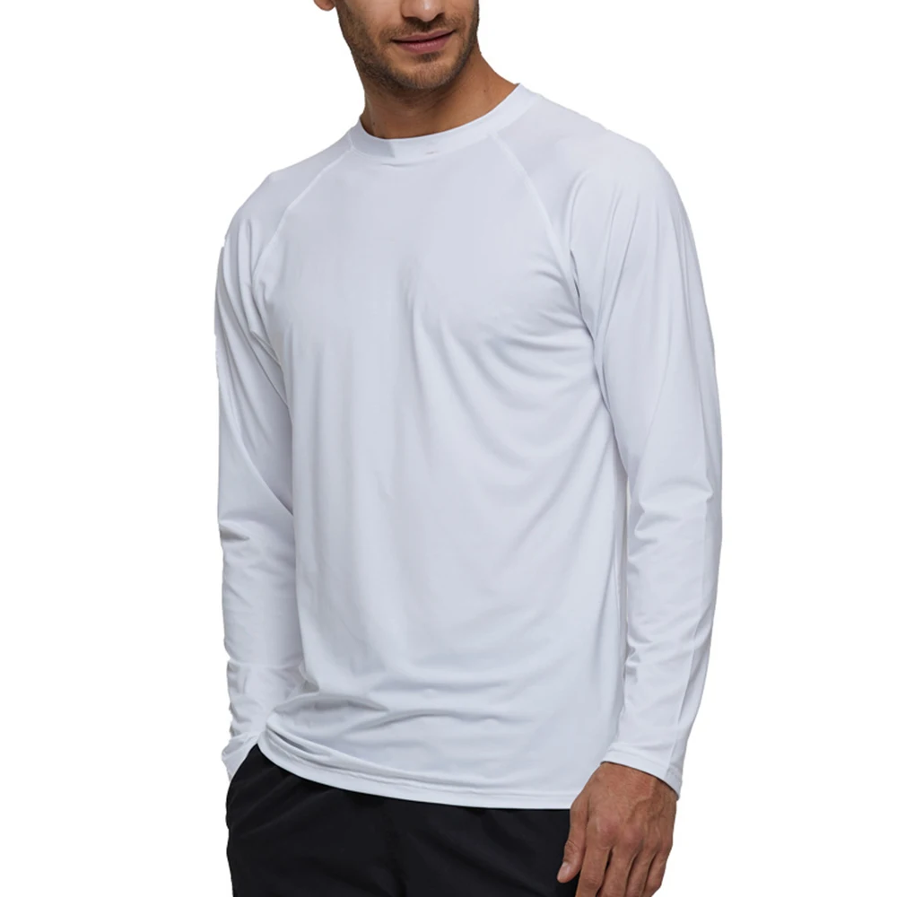New Men's Fashion Long Sleeve Loose Sun Protection Suit UPF 50+ Beach Suit Surf Suit Water Sports Quick Dry Swimming Top T-Shirt