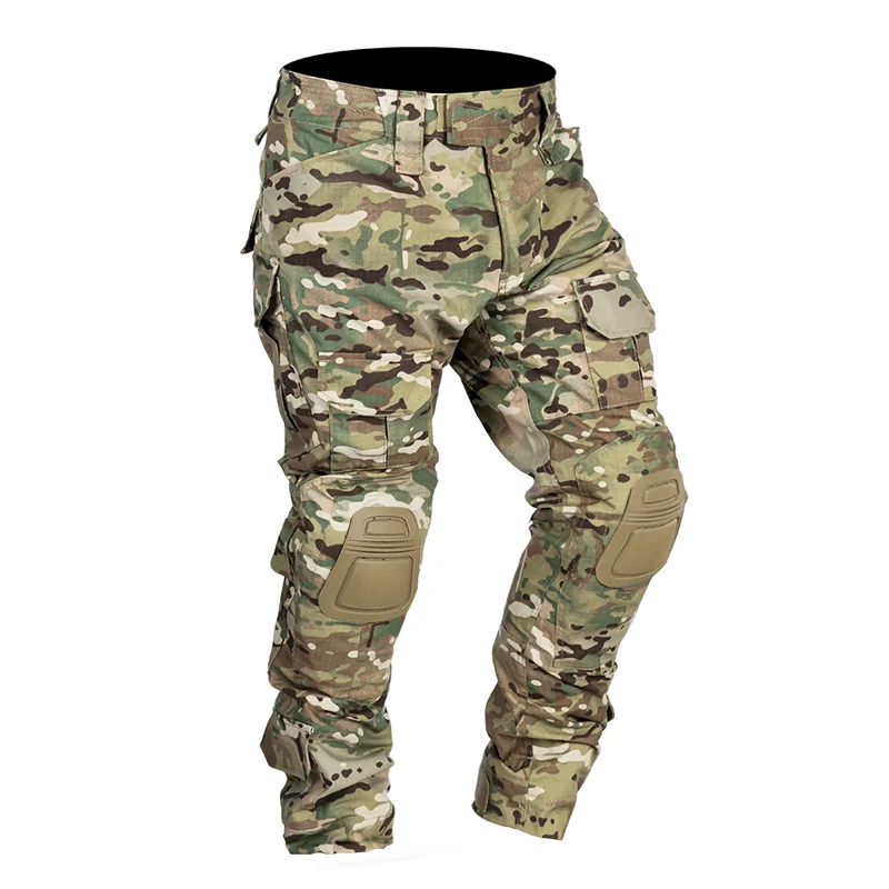 Мужские тактические боевые брюки с наколенниками, спортивные брюки-карго встиле милитари, одежда для походов и охоты