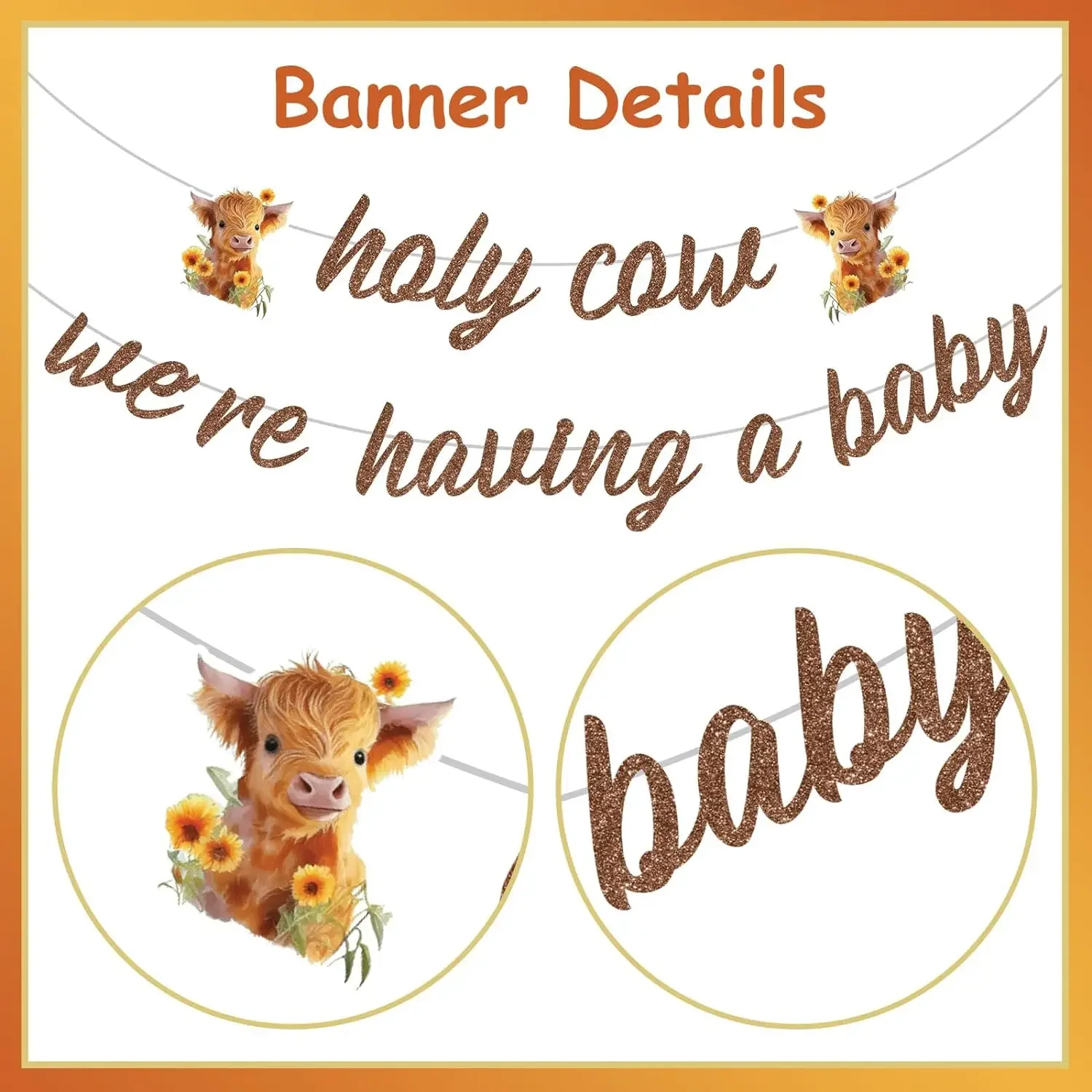 Баннер Highland Cow святая корова у нас есть украшения для детей ферма крупного