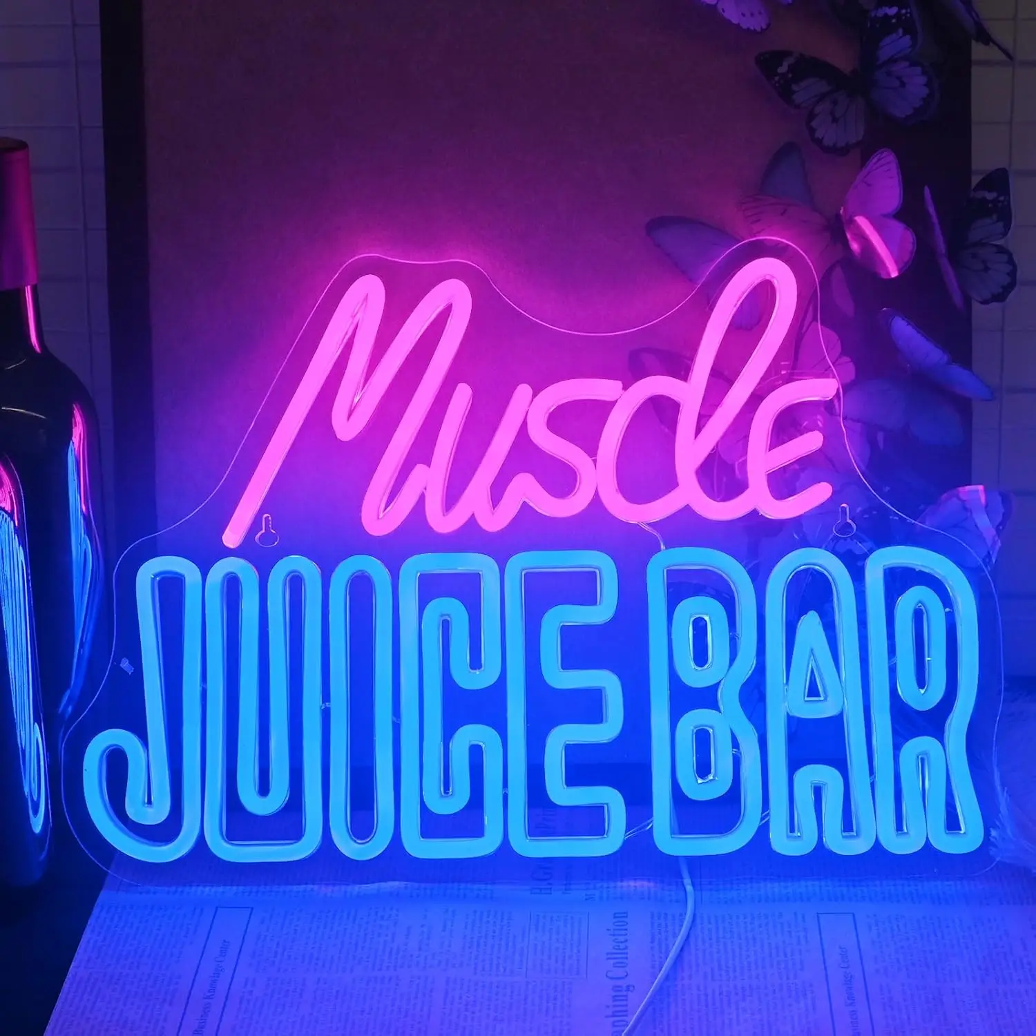 Неоновая Светодиодная Вывеска Для Мышечного Сока - Декоративное Настенное