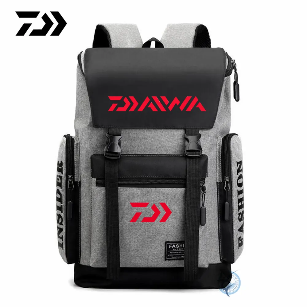 Daiwa Men's Outdoor Fishing Storage Backpack Camping Backpack Laptop Bag Men's and Women's Leisure Large-capacity Backpack