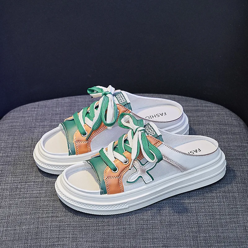 

Мюли женские демисезонные, повседневные туфли на плоской подошве, сланцы, летняя обувь, 2022